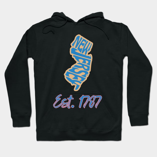 New Jersey: Established 1787 Hoodie by Twisted Teeze 